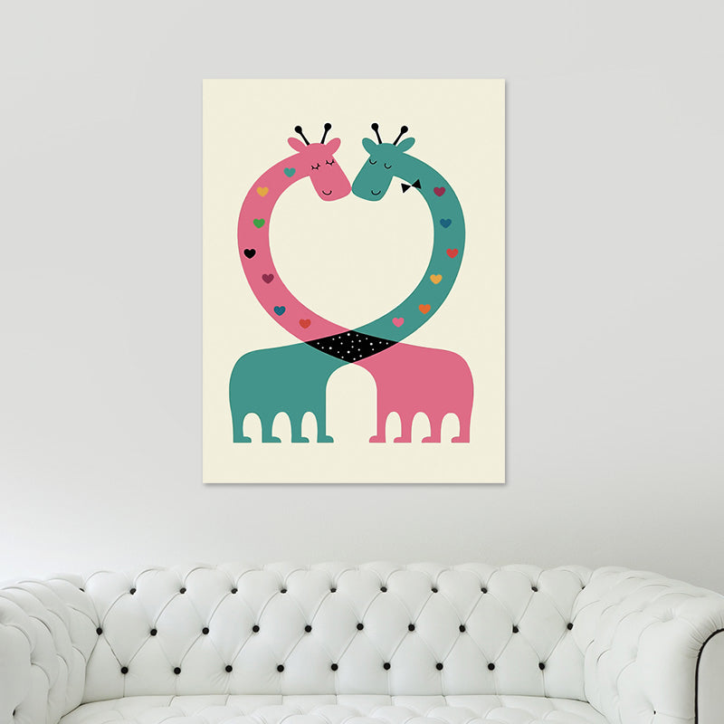 Textured Dark Color Art Print Simplicity Animal Silhouette Wrapped Canvas for Parlor Clearhalo 'Art Gallery' 'Canvas Art' 'Kids' Arts' 1654582