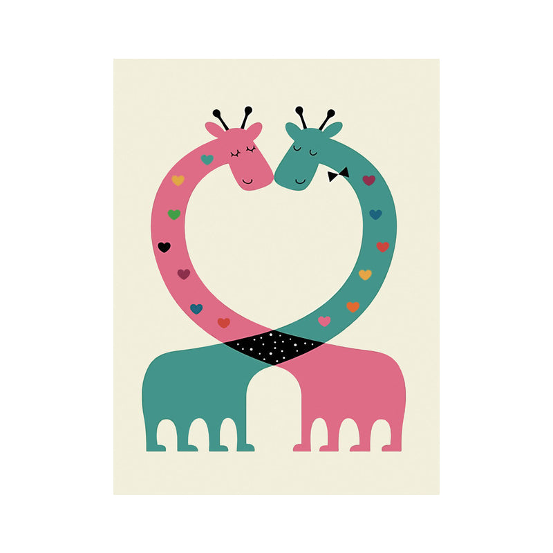 Textured Dark Color Art Print Simplicity Animal Silhouette Wrapped Canvas for Parlor Clearhalo 'Art Gallery' 'Canvas Art' 'Kids' Arts' 1654584