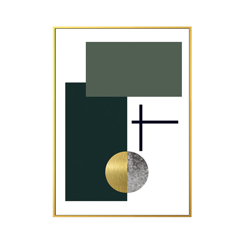 Geometric Pattern Wall Art Print Nordic Enchanting Abstract Wall Decor in Dark Color Clearhalo 'Arts' 'Canvas Art' 1654595