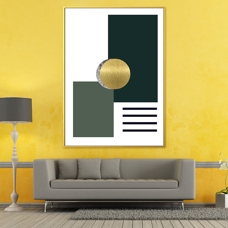 Geometric Pattern Wall Art Print Nordic Enchanting Abstract Wall Decor in Dark Color Clearhalo 'Arts' 'Canvas Art' 1654600