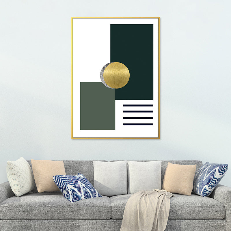 Geometric Pattern Wall Art Print Nordic Enchanting Abstract Wall Decor in Dark Color Clearhalo 'Arts' 'Canvas Art' 1654601