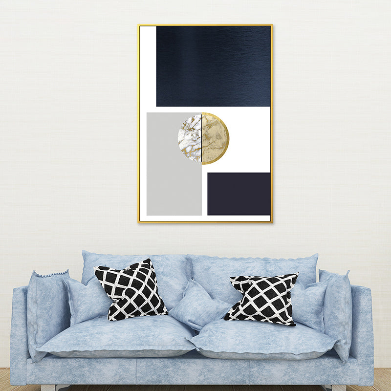 Geometric Pattern Wall Art Print Nordic Enchanting Abstract Wall Decor in Dark Color Clearhalo 'Arts' 'Canvas Art' 1654605