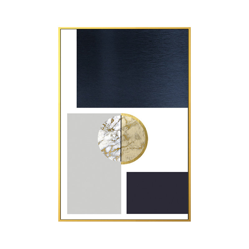 Geometric Pattern Wall Art Print Nordic Enchanting Abstract Wall Decor in Dark Color Clearhalo 'Arts' 'Canvas Art' 1654606