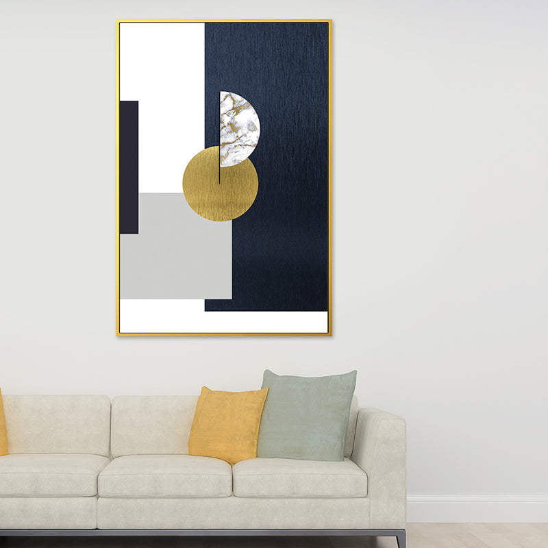 Geometric Pattern Wall Art Print Nordic Enchanting Abstract Wall Decor in Dark Color Clearhalo 'Arts' 'Canvas Art' 1654609