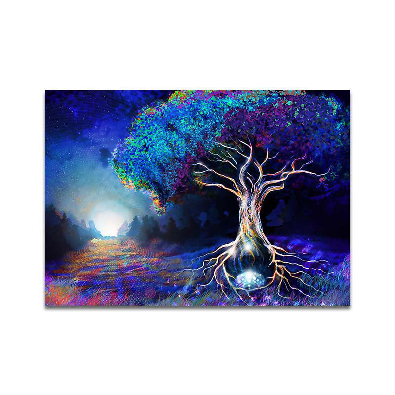 Lush Trees Wall Decor Textured Contemporary for Boys Bedroom Canvas, Multiple Sizes Clearhalo 'Art Gallery' 'Canvas Art' 'Contemporary Art Gallery' 'Modern' Arts' 1654629