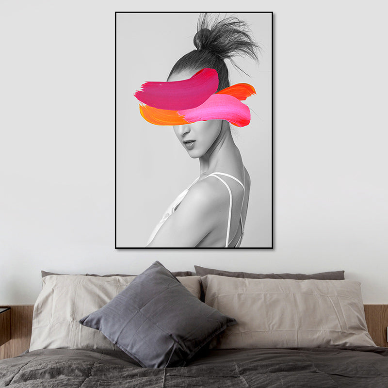 Textured Woman Figure Art Print Canvas Made Modern Stylish Wall Decoration for Home Clearhalo 'Arts' 'Canvas Art' 1654695