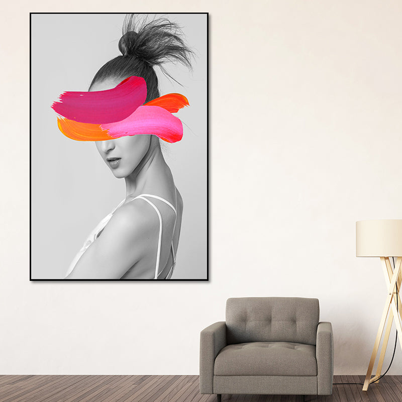 Textured Woman Figure Art Print Canvas Made Modern Stylish Wall Decoration for Home Clearhalo 'Arts' 'Canvas Art' 1654696