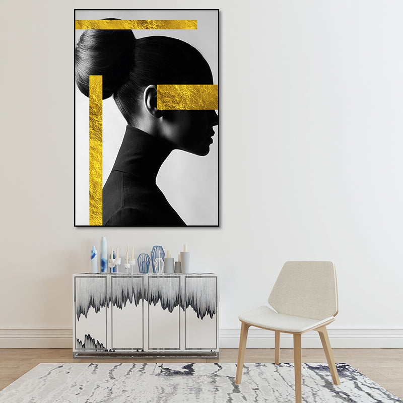 Textured Woman Figure Art Print Canvas Made Modern Stylish Wall Decoration for Home Clearhalo 'Arts' 'Canvas Art' 1654702