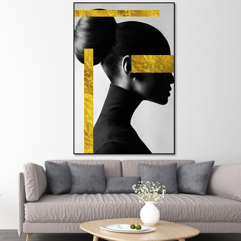 Textured Woman Figure Art Print Canvas Made Modern Stylish Wall Decoration for Home Clearhalo 'Arts' 'Canvas Art' 1654703