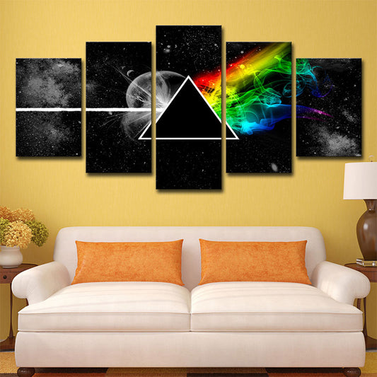 Black Outer Space Painting Multi-Piece Image Children's Art Kids Bedroom Wall Decor Clearhalo 'Art Gallery' 'Canvas Art' 'Kids' Arts' 1654786