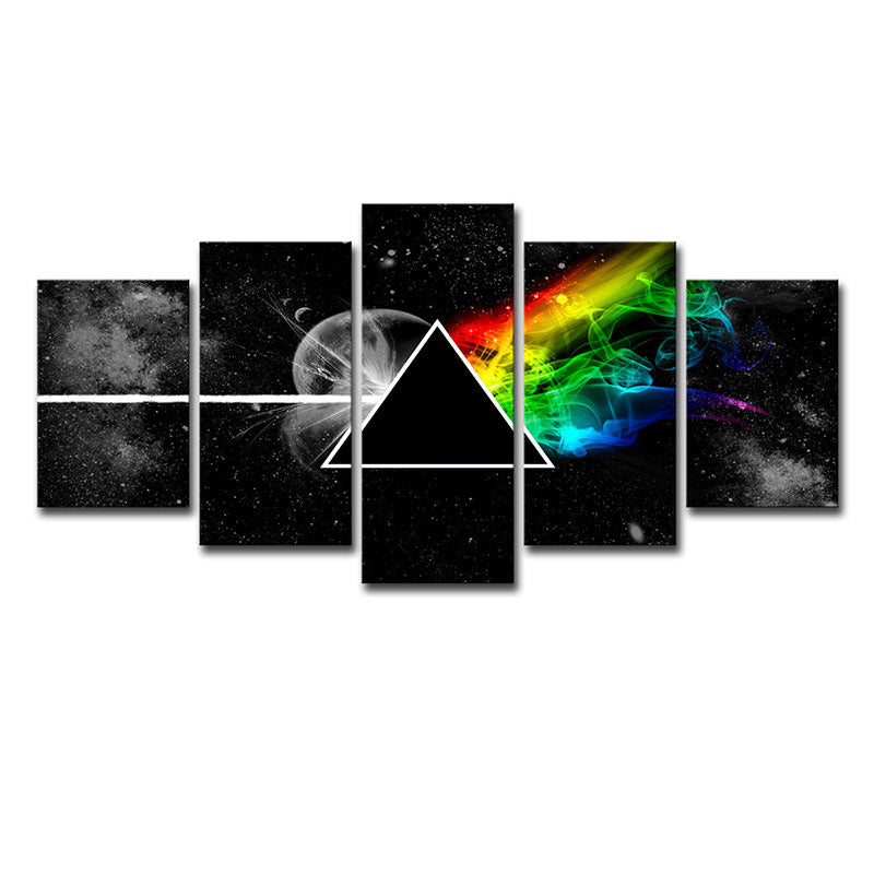 Black Outer Space Painting Multi-Piece Image Children's Art Kids Bedroom Wall Decor Clearhalo 'Art Gallery' 'Canvas Art' 'Kids' Arts' 1654788