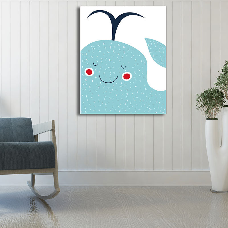 Simplicity Animal Paintings Light Color Decorative Canvas Wall Art for Baby Room Clearhalo 'Art Gallery' 'Canvas Art' 'Kids' Arts' 1654800