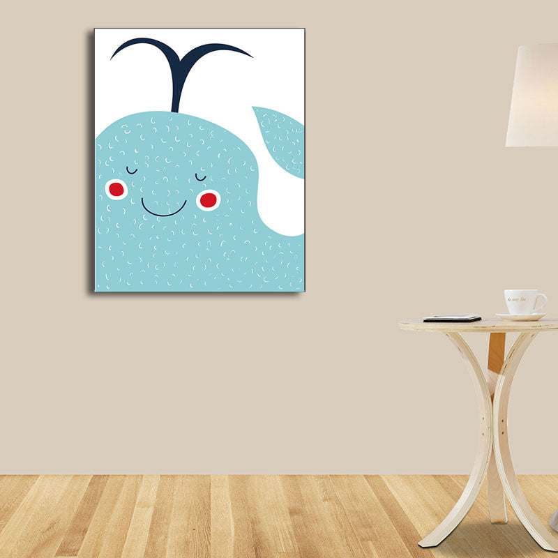 Simplicity Animal Paintings Light Color Decorative Canvas Wall Art for Baby Room Clearhalo 'Art Gallery' 'Canvas Art' 'Kids' Arts' 1654801