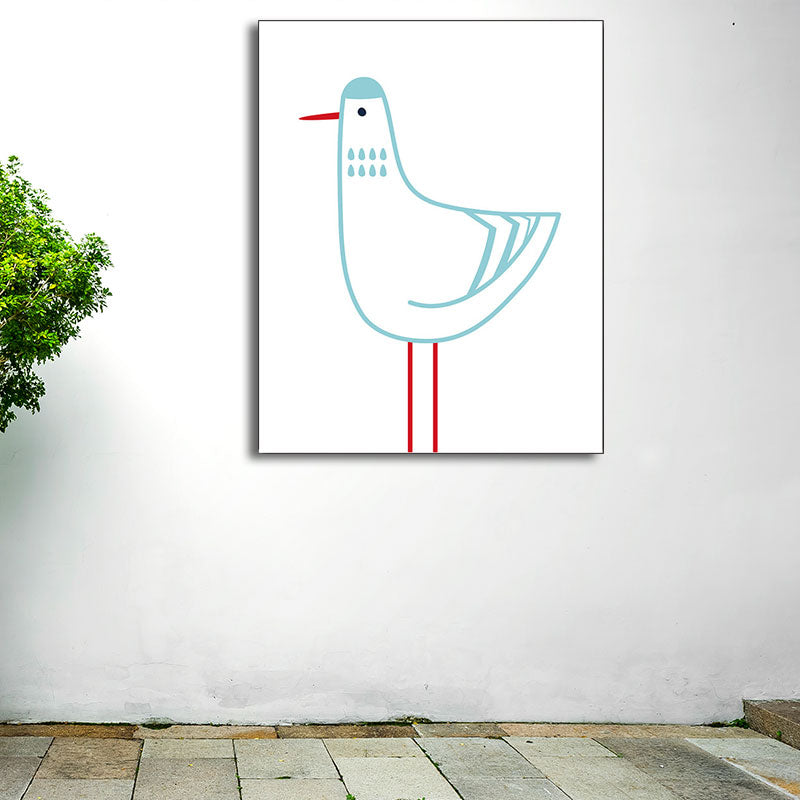 Simplicity Animal Paintings Light Color Decorative Canvas Wall Art for Baby Room Clearhalo 'Art Gallery' 'Canvas Art' 'Kids' Arts' 1654807