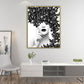 Woman Face and Butterflies Canvas Print Glam Textured House Interior Wall Art Decor Black Clearhalo 'Arts' 'Canvas Art' 1654864