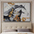 Steed Canvas Art Farmhouse Style Textured Wall Decoration in Black-Gold for Bedroom Black Clearhalo 'Art Gallery' 'Canvas Art' 'Country Art Gallery' 'French Country' 'Rustic' Arts' 1654890