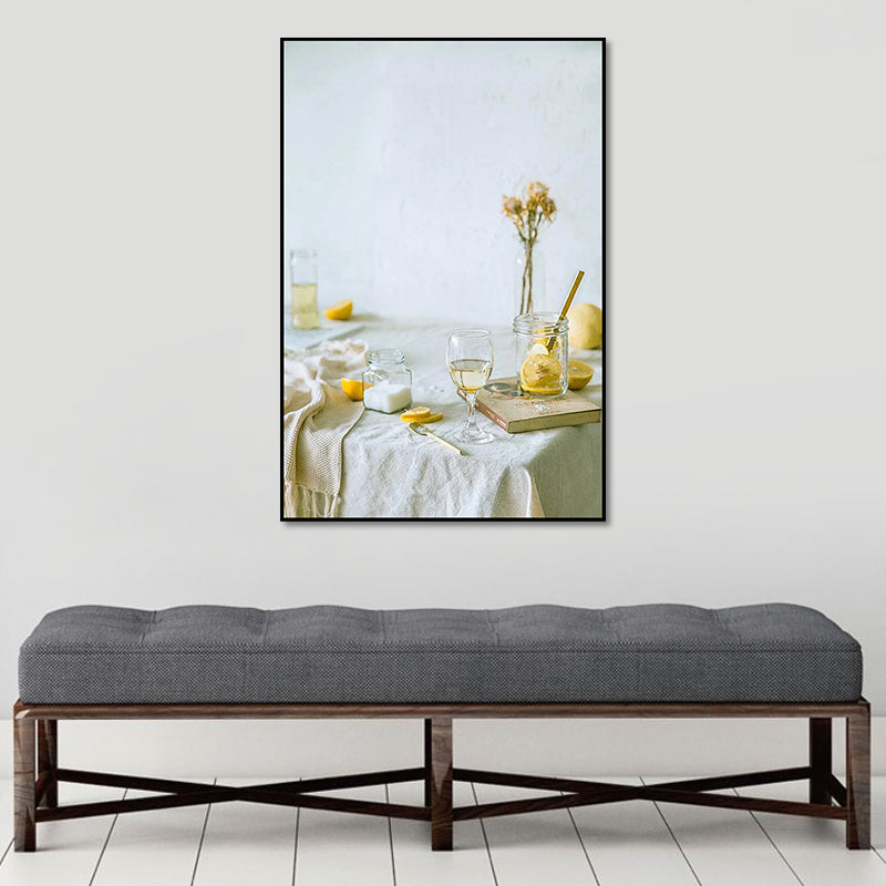 Juice Making Wall Art Modernist Textured Girls Bedroom Canvas Print in Soft Color Clearhalo 'Art Gallery' 'Canvas Art' 'Contemporary Art Gallery' 'Modern' Arts' 1654992