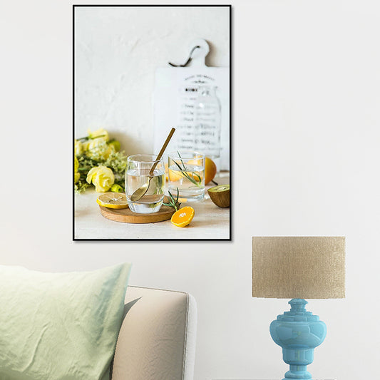 Juice Making Wall Art Modernist Textured Girls Bedroom Canvas Print in Soft Color Clearhalo 'Art Gallery' 'Canvas Art' 'Contemporary Art Gallery' 'Modern' Arts' 1655000