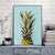 Nordic Photography Pineapple Wall Art Shower Room Canvas Imprime en vert sur bleu