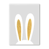 Minimalism Rabbit Ear Paintings for Playroom Canvas Wall Art in Yellow, Multiple Sizes Clearhalo 'Art Gallery' 'Canvas Art' 'Kids' Arts' 1655053