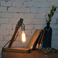 Mini Bedroom Table Light Vintage Style Wood 1 Light Brown Standing Table Lamp with Open Bulb and Plug In Cord Clearhalo 'Lamps' 'Table Lamps' Lighting' 165509