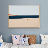 Pastel Color Landscapes Art Print Textured Scandinavian Living Room Wrapped Canvas