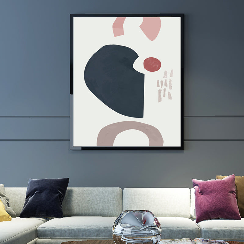 Morandi Abstract Wall Decor Nordic Textured Canvas Print in Soft Color for Hallway Clearhalo 'Arts' 'Canvas Art' 1655149