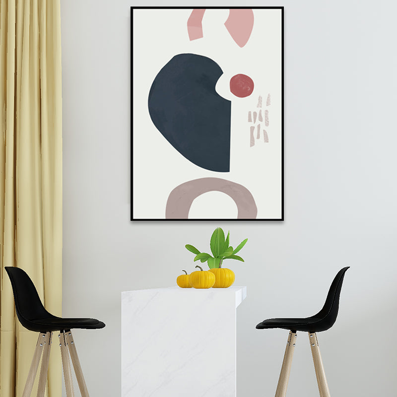 Morandi Abstract Wall Decor Nordic Textured Canvas Print in Soft Color for Hallway Clearhalo 'Arts' 'Canvas Art' 1655150