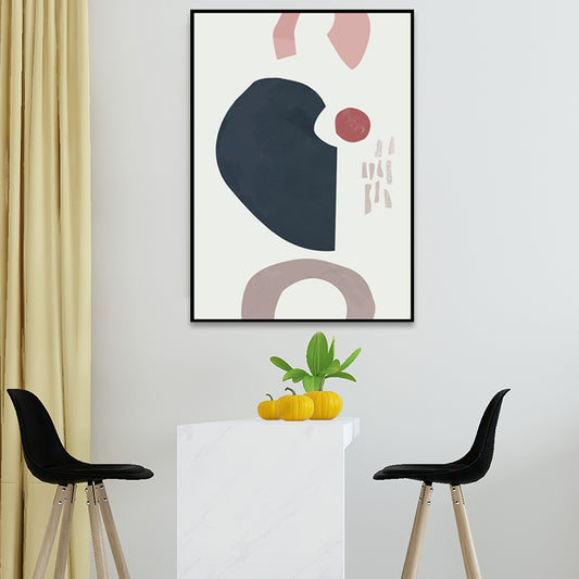 Morandi Abstract Wall Decor Nordic Textured Canvas Print in Soft Color for Hallway - Clearhalo - 'Arts' - 'Canvas Art' - 1655150