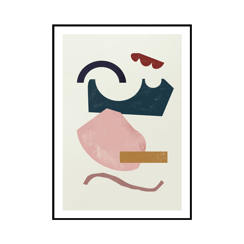 Morandi Abstract Wall Decor Nordic Textured Canvas Print in Soft Color for Hallway Clearhalo 'Arts' 'Canvas Art' 1655158