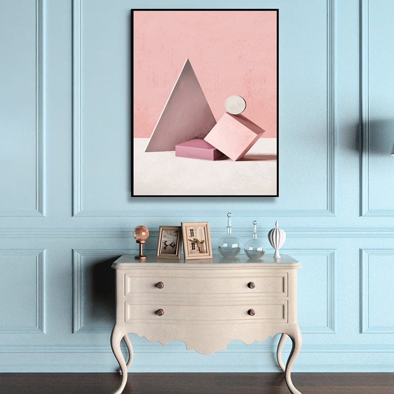 Morandi Abstract Wall Decor Nordic Textured Canvas Print in Soft Color for Hallway Clearhalo 'Arts' 'Canvas Art' 1655161