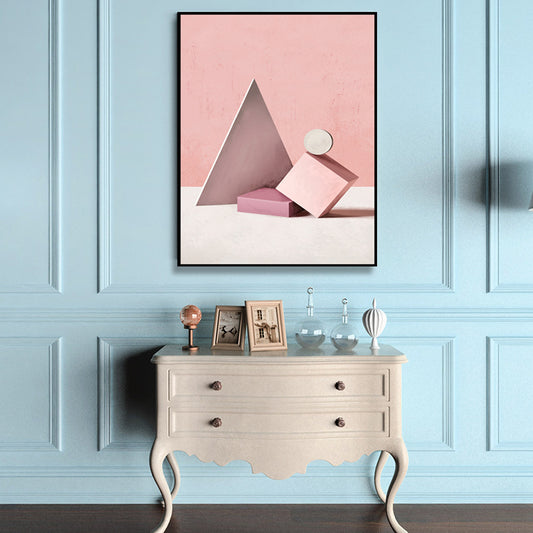 Morandi Abstract Wall Decor Nordic Textured Canvas Print in Soft Color for Hallway - Clearhalo - 'Arts' - 'Canvas Art' - 1655161
