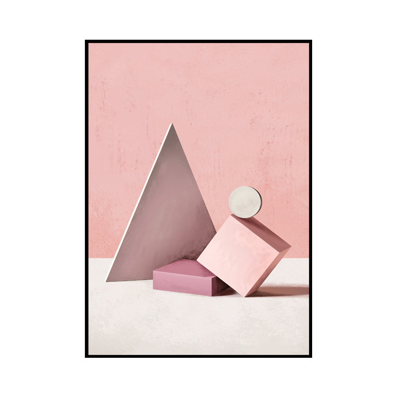 Morandi Abstract Wall Decor Nordic Textured Canvas Print in Soft Color for Hallway Clearhalo 'Arts' 'Canvas Art' 1655162