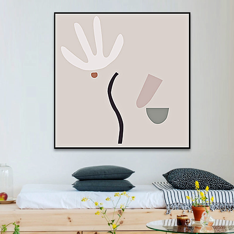 Morandi Abstract Canvas Print Textured Minimalism Living Room Squared Wall Art Decor Clearhalo 'Art Gallery' 'Canvas Art' 'Contemporary Art Gallery' 'Contemporary Art' 'Minimalism' 'Minimalist Art Gallery' 'Scandinavian' Arts' 1655165