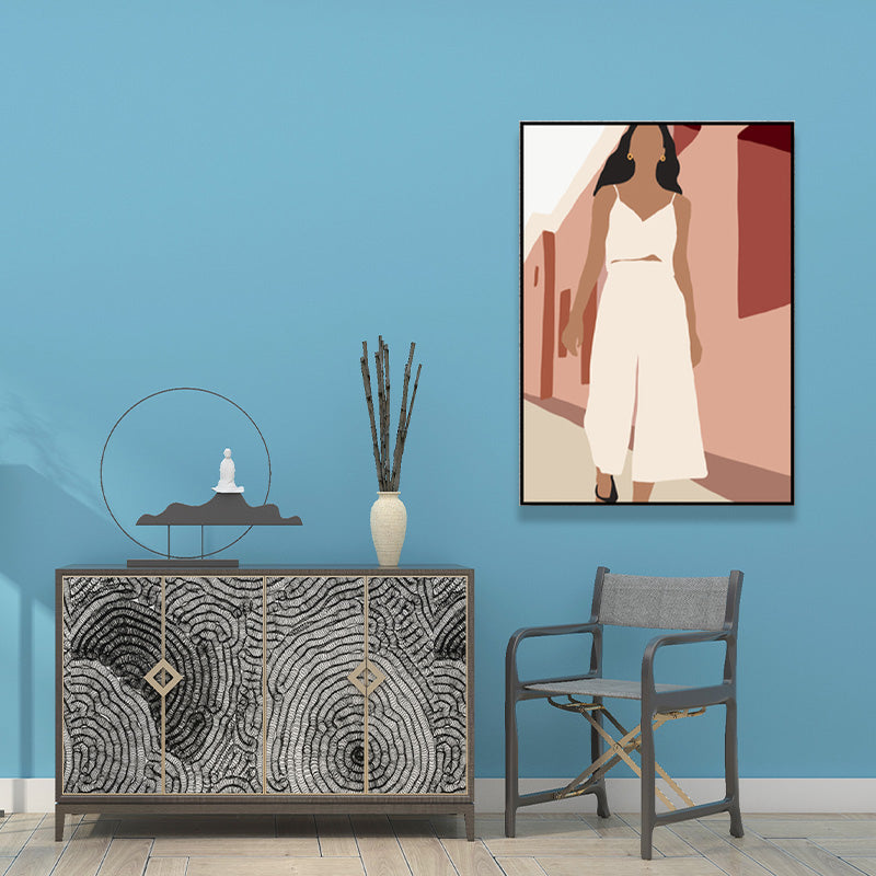 Fashion Female Wall Decor Scandinavian Textured Living Room Canvas Art, Multiple Sizes Clearhalo 'Arts' 'Canvas Art' 1655170