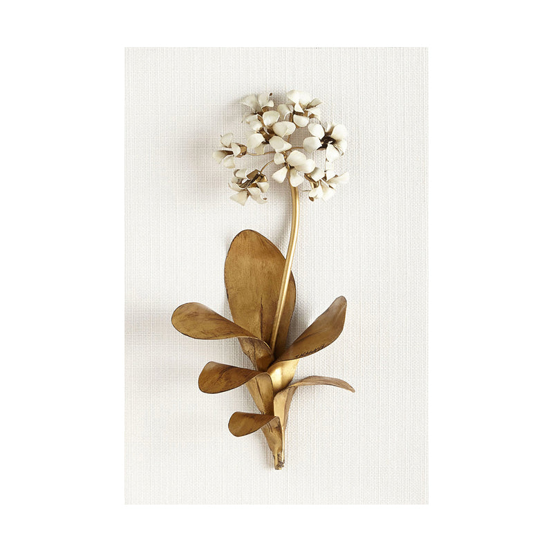 Photography Flower Bouquet Canvas Wall Art for Living Room, Gold and White, Texture Clearhalo 'Arts' 'Canvas Art' 1655227