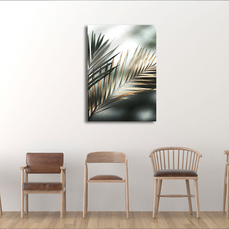 Nordic Style Canvas Wall Art Pastel Color Areca Palm Leaf Print Wall Decor for Room Clearhalo 'Arts' 'Canvas Art' 1655237