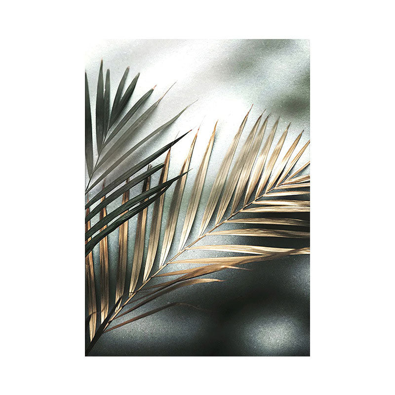 Nordic Style Canvas Wall Art Pastel Color Areca Palm Leaf Print Wall Decor for Room Clearhalo 'Arts' 'Canvas Art' 1655238