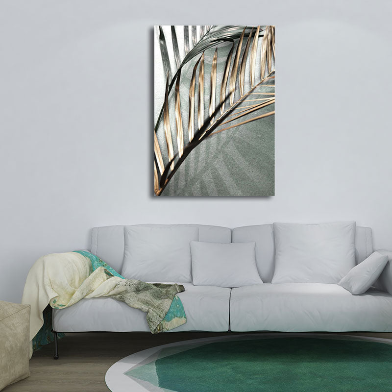 Nordic Style Canvas Wall Art Pastel Color Areca Palm Leaf Print Wall Decor for Room Clearhalo 'Arts' 'Canvas Art' 1655244