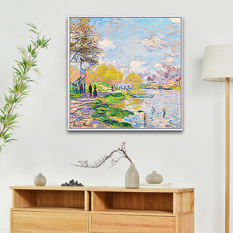 Impressionism Monet Canvas Art Yellow Scenery Oil Painting Wall Decor for Bedroom Clearhalo 'Art Gallery' 'Canvas Art' 'Country Art Gallery' 'French Country' 'Rustic' Arts' 1655429