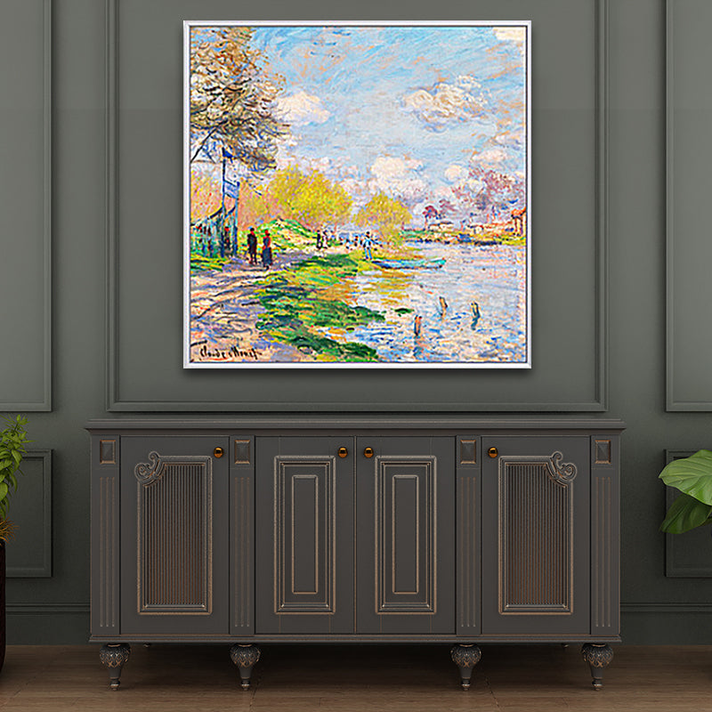 Impressionism Monet Canvas Art Yellow Scenery Oil Painting Wall Decor for Bedroom Clearhalo 'Art Gallery' 'Canvas Art' 'Country Art Gallery' 'French Country' 'Rustic' Arts' 1655430