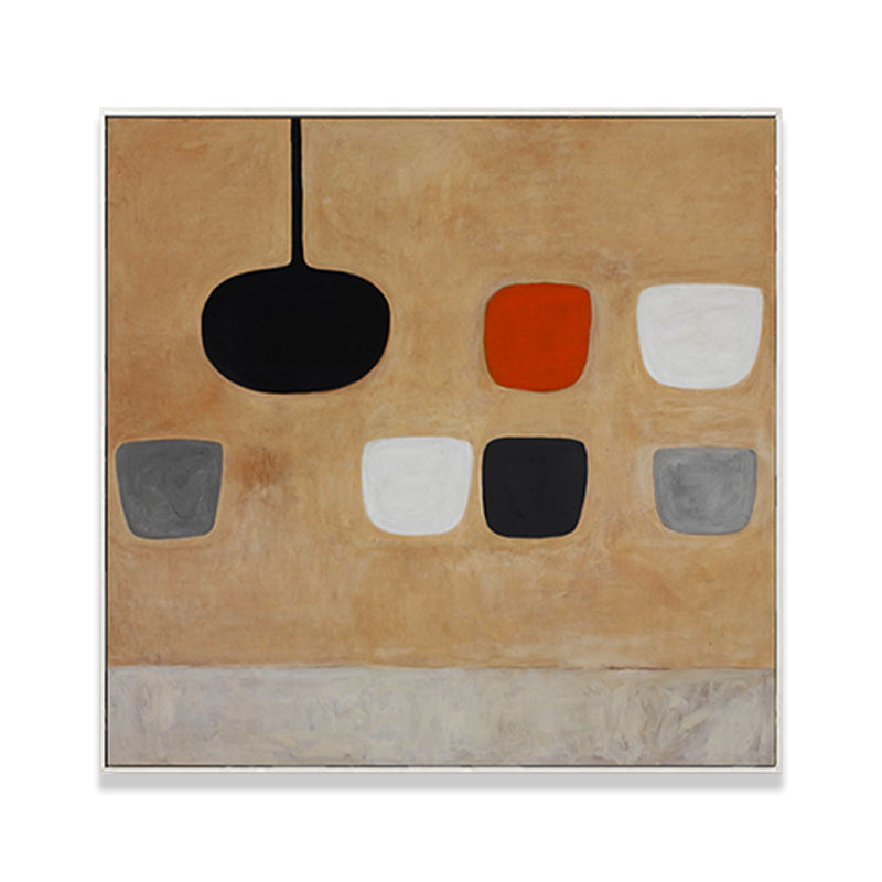 Cups and Lamp Canvas Print Pastel Color Childrens Art Wall Decor for Kids Bedroom Clearhalo 'Art Gallery' 'Canvas Art' 'Kids' Arts' 1655494