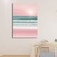 Tropical Seascape Wrapped Canvas in Pink-Blue Girls Bedroom Wall Art Print, Textured Clearhalo 'Art Gallery' 'Canvas Art' 'Coastal Art Gallery' 'Nautical' Arts' 1655575