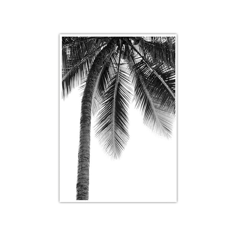 Coconut Tree Painting Gray Canvas Wall Art Decor Textured, Multiple Sizes Options Clearhalo 'Art Gallery' 'Canvas Art' 'Coastal Art Gallery' 'Nautical' Arts' 1655698
