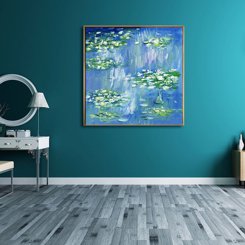 Textured Pool Oil Painting Art Print Canvas Traditional Wall Decor for Family Room Blue Clearhalo 'Art Gallery' 'Canvas Art' 'Traditional' Arts' 1655726