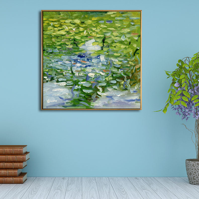 Textured Pool Oil Painting Art Print Canvas Traditional Wall Decor for Family Room Clearhalo 'Art Gallery' 'Canvas Art' 'Traditional' Arts' 1655739