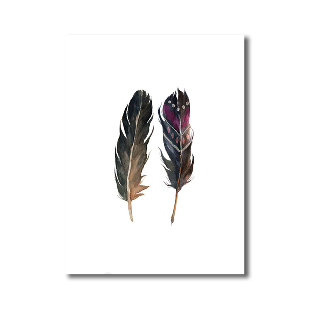 Black Feathers Wall Art Textured Surface Minimalism Dining Room Canvas Print Clearhalo 'Art Gallery' 'Canvas Art' 'Contemporary Art Gallery' 'Contemporary Art' 'Minimalism' 'Minimalist Art Gallery' 'Scandinavian' Arts' 1655832