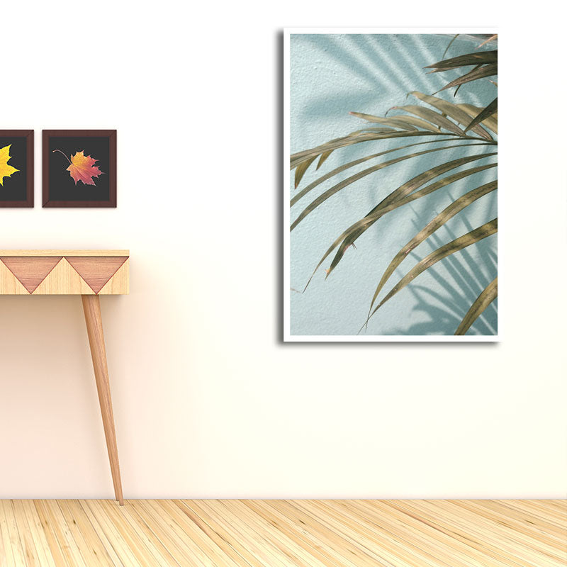 Nordic Plant Wall Decor Canvas Textured Soft Color Wall Art Print for Girls Room Clearhalo 'Arts' 'Canvas Art' 1655841