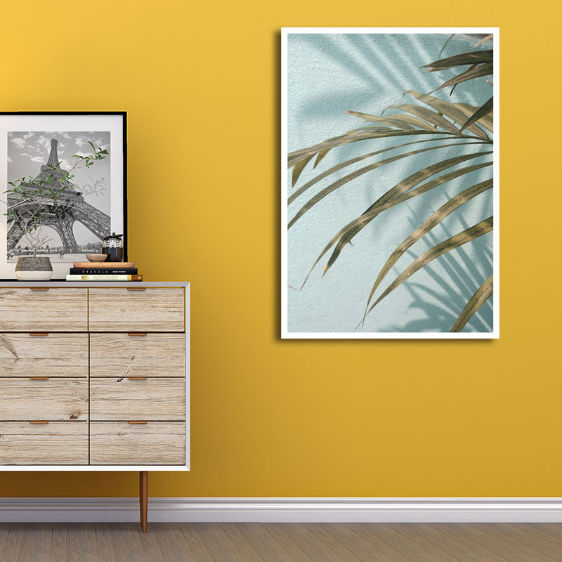 Nordic Plant Wall Decor Canvas Textured Soft Color Wall Art Print for Girls Room Clearhalo 'Arts' 'Canvas Art' 1655842