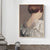 White Girls Back Painting Art Print Textured Traditional Bathroom Wall Decoration White Clearhalo 'Art Gallery' 'Canvas Art' 'Traditional' Arts' 1655912
